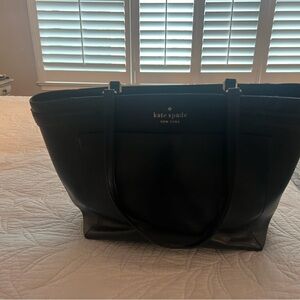 Elegant Black Leather Tote Bag Kate spade